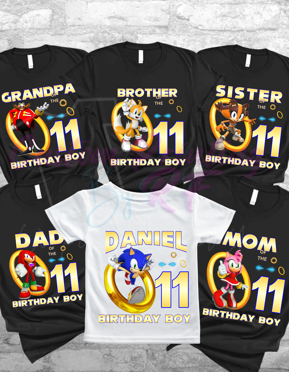 Sonic Birthday Shirt, Family Matching T-Shirts