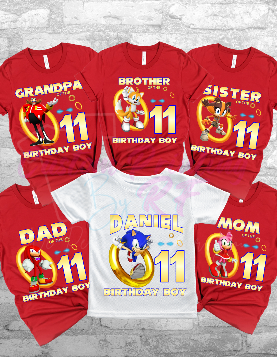 Sonic Birthday Shirt, Family Matching T-Shirts