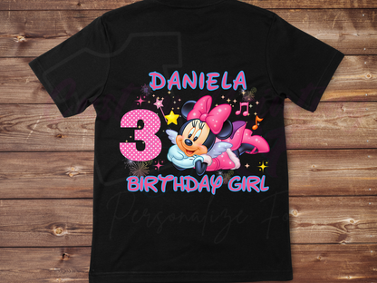 Disney Minnie Birthday Shirt Custom Family Matching Shirts