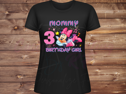 Disney Minnie Birthday Shirt Custom Family Matching Shirts