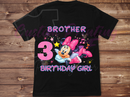 Disney Minnie Birthday Shirt Custom Family Matching Shirts