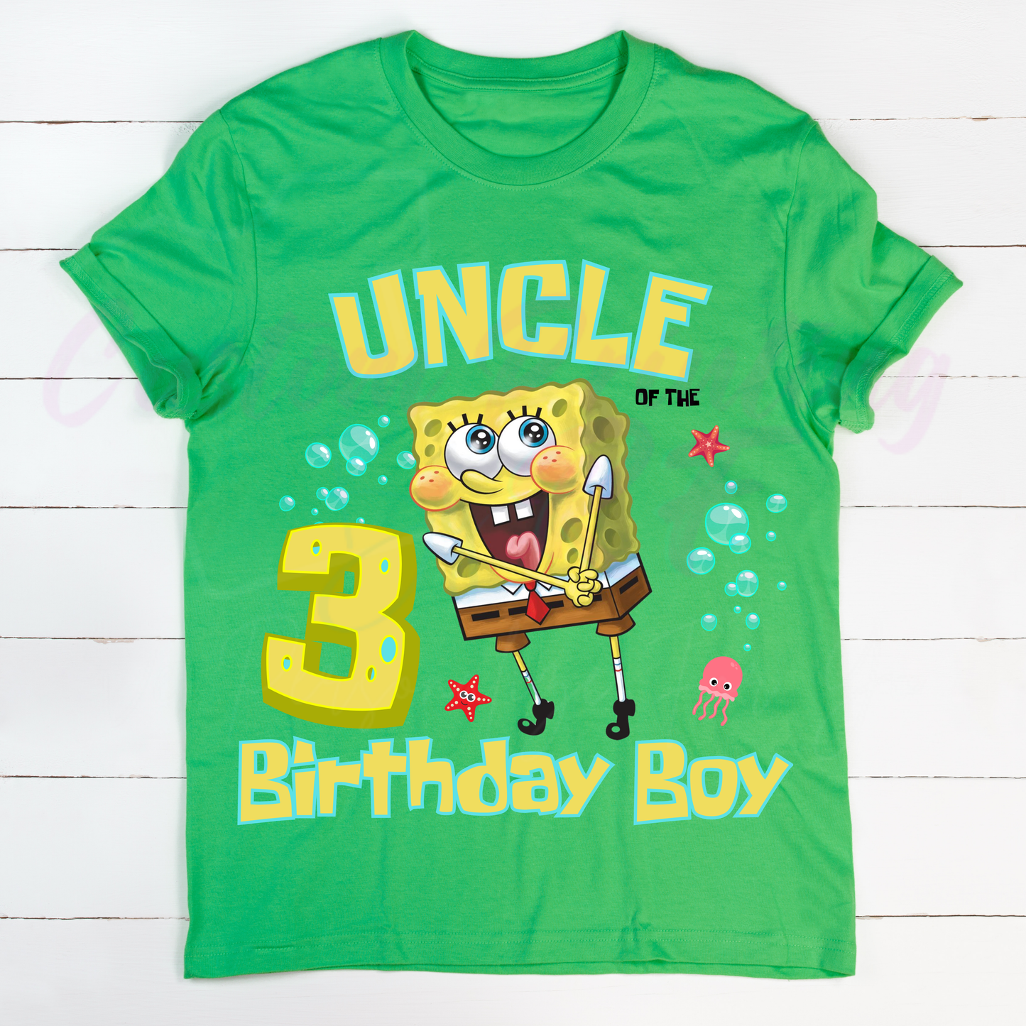 Spongebob Birthday Boy Shirt, Family Matching T-Shirts