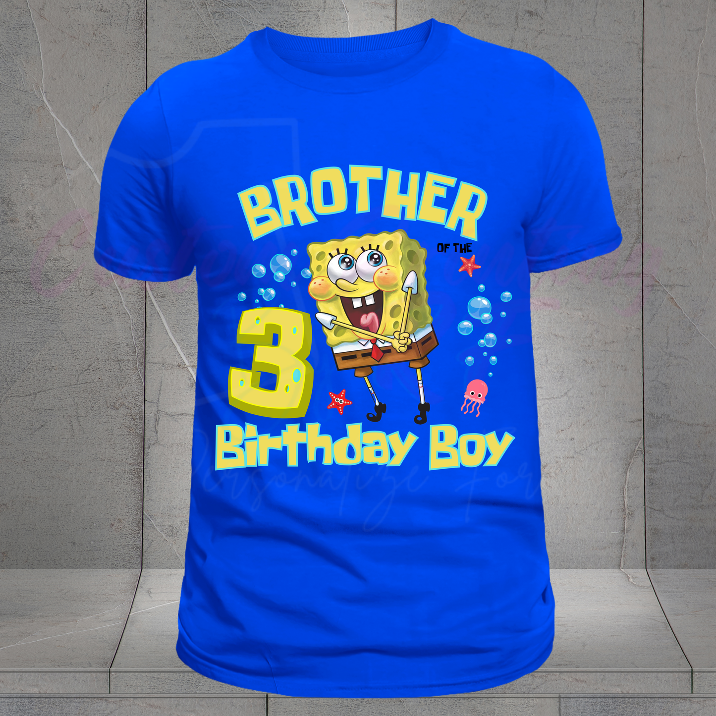 Spongebob Birthday Boy Shirt, Family Matching T-Shirts