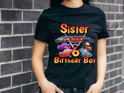 Disney Cars Birthday, Family Matching T-Shirt