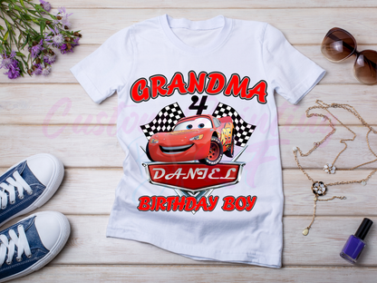 Disney Cars Birthday, Family Matching T-Shirt