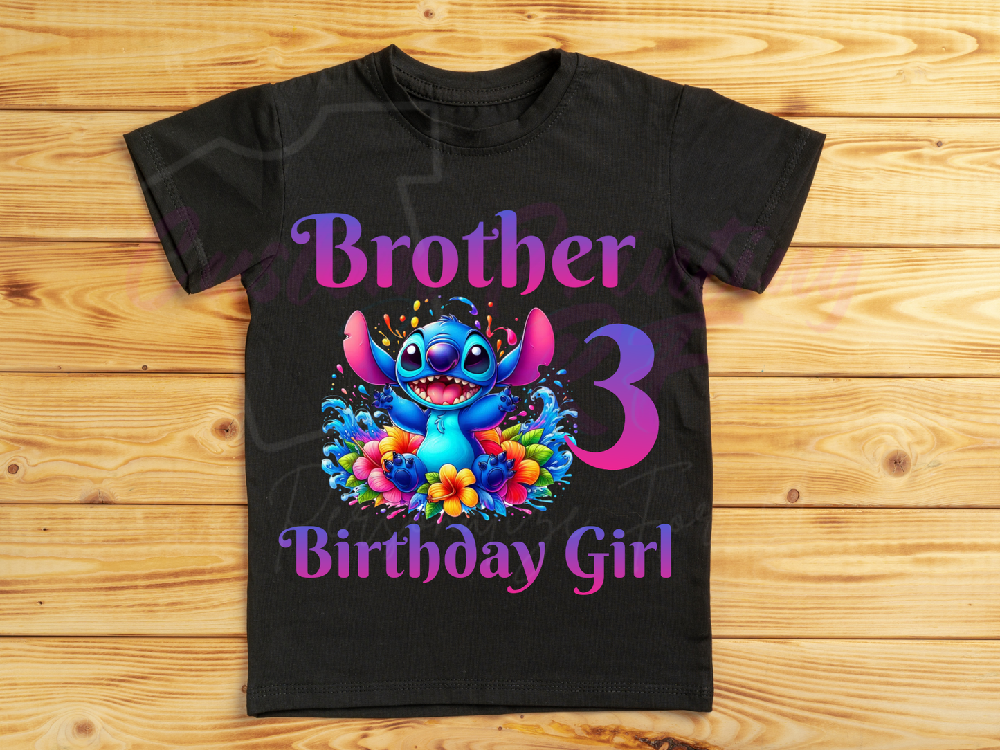 Stitch Birthday Girl Shirt, Family Matching T-Shirts