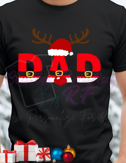 Christmas Santa Claus Family Matching Shirts, Personalized Family Matching Shirt