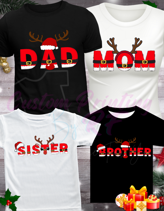 Christmas Santa Claus Family Matching Shirts, Personalized Family Matching Shirt