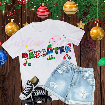 Christmas Elf Hat Family Matching Shirts, Personalized Family Matching Shirt