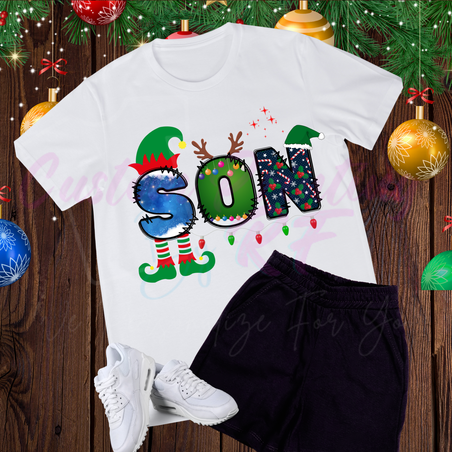 Christmas Elf Hat Family Matching Shirts, Personalized Family Matching Shirt