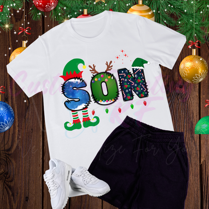 Christmas Elf Hat Family Matching Shirts, Personalized Family Matching Shirt