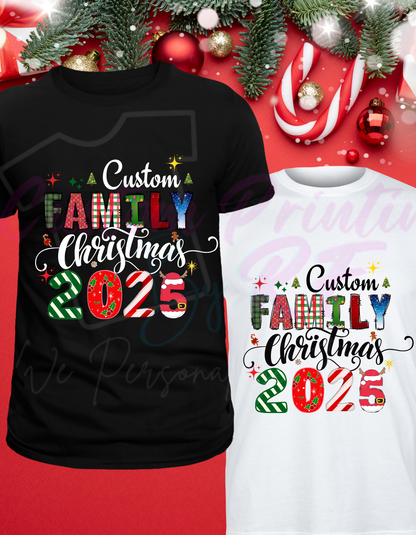2025 Christmas Custom Shirts, Personalized Family Matching Shirt