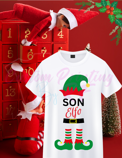 Christmas Elf Family Matching Shirts, Personalized Family Matching Shirt