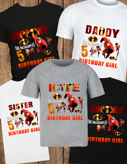 Incredibles Birthday Shirt, Family Matching T-Shirts