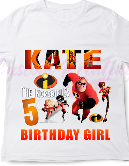 Incredibles Birthday Shirt, Family Matching T-Shirts