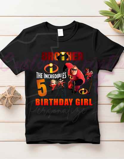 Incredibles Birthday Shirt, Family Matching T-Shirts