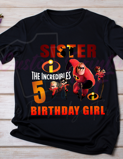 Incredibles Birthday Shirt, Family Matching T-Shirts
