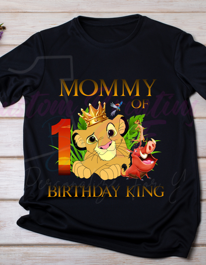 Lion King Birthday Shirt, Family Matching T-Shirts