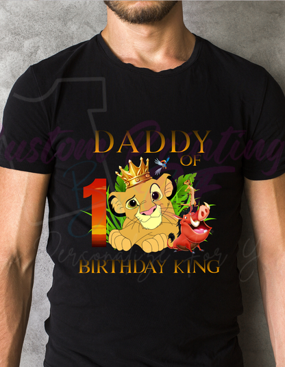 Lion King Birthday Shirt, Family Matching T-Shirts