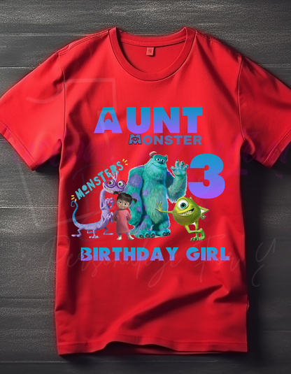 Monster inc Disney Birthday Shirt, Family Matching T-Shirts