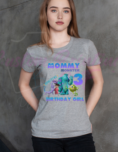 Monster inc Disney Birthday Shirt, Family Matching T-Shirts