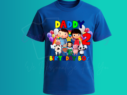 Little Baby Bum Custom Birthday Shirt, Family Matching T-Shirts