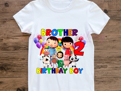 Little Baby Bum Custom Birthday Shirt, Family Matching T-Shirts