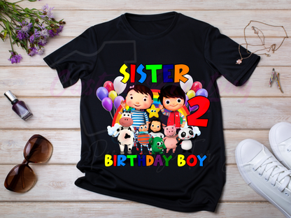 Little Baby Bum Custom Birthday Shirt, Family Matching T-Shirts