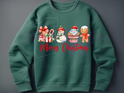 Merry Christmas Sweater Shirts, Sweatshirt Family Matching Shirt
