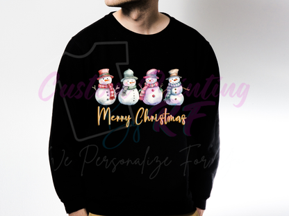 Christmas Snowman Sweater Shirts, Christmas Family Matching Sweatshirt