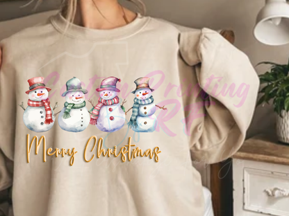 Christmas Snowman Sweater Shirts, Christmas Family Matching Sweatshirt