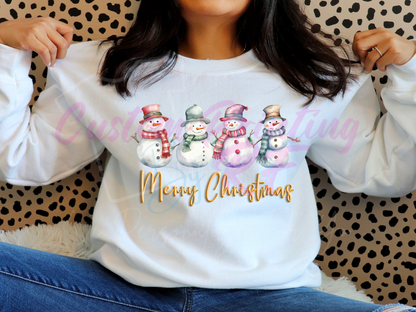 Christmas Snowman Sweater Shirts, Christmas Family Matching Sweatshirt