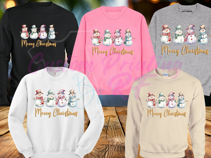 Christmas Snowman Sweater Shirts, Christmas Family Matching Sweatshirt