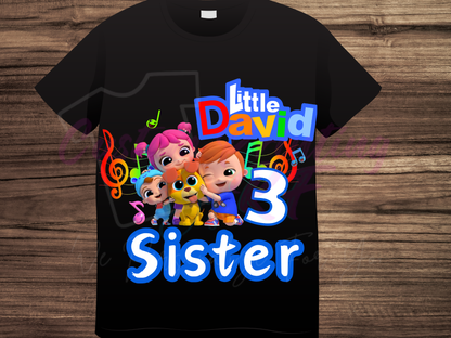 Little Baby Bum Personalized  Birthday Shirt, Family Matching T-Shirts