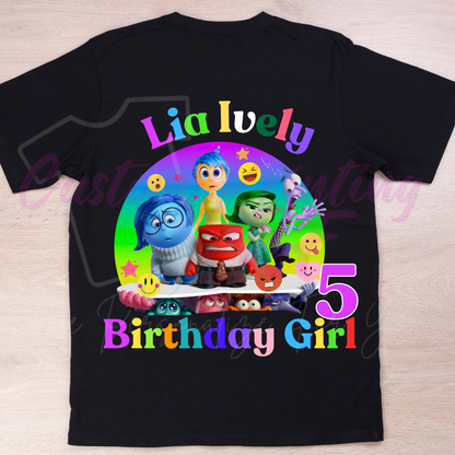 Inside Out Personalized  Birthday Shirt, Family Matching T-Shirts