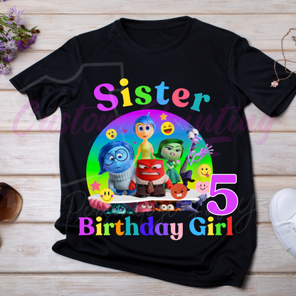 Inside Out Personalized  Birthday Shirt, Family Matching T-Shirts