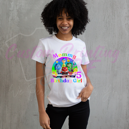 Inside Out Personalized  Birthday Shirt, Family Matching T-Shirts