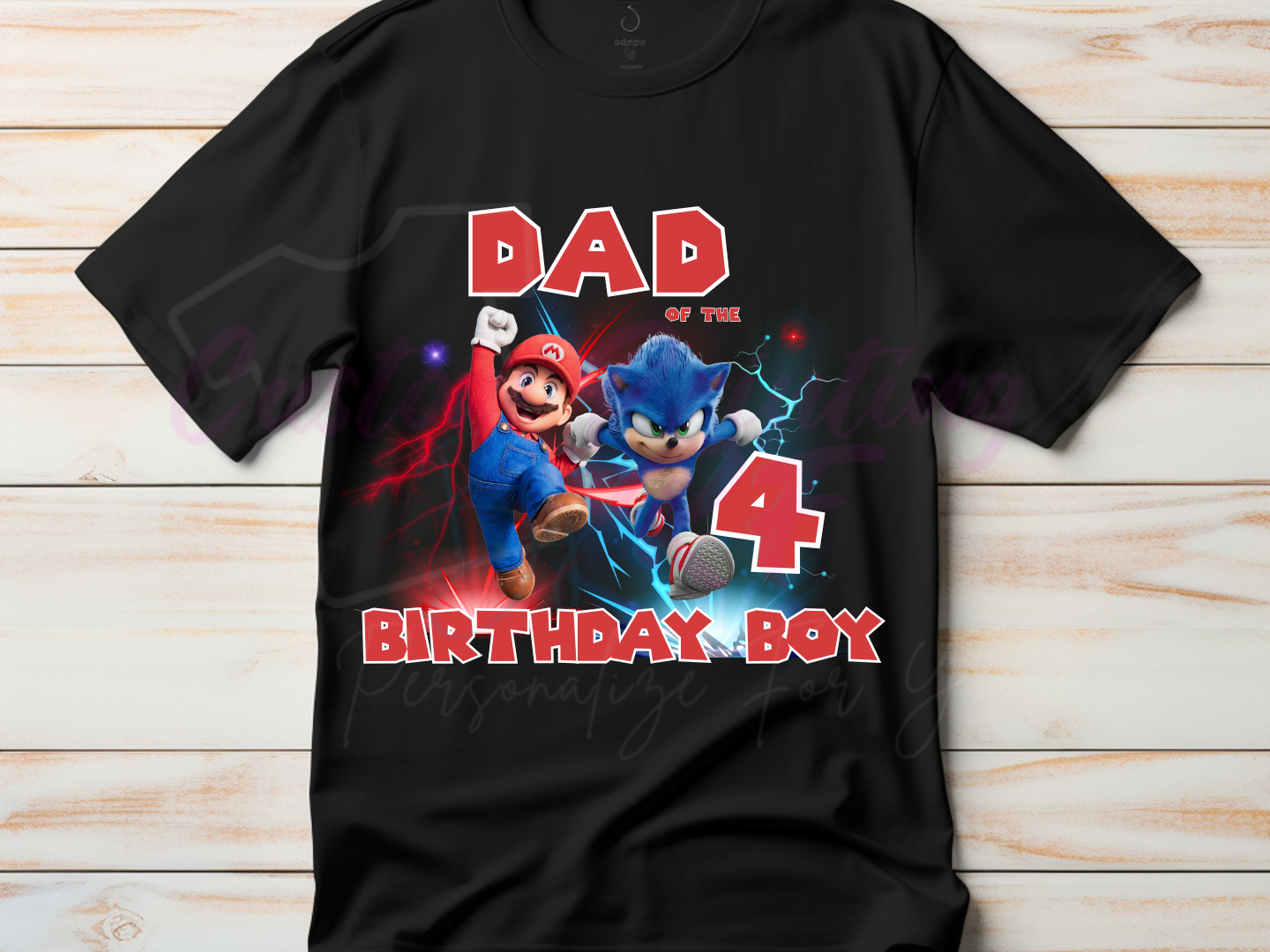Mario Bro Custom Birthday Boy Shirt, Family Matching Custom T-Shirts