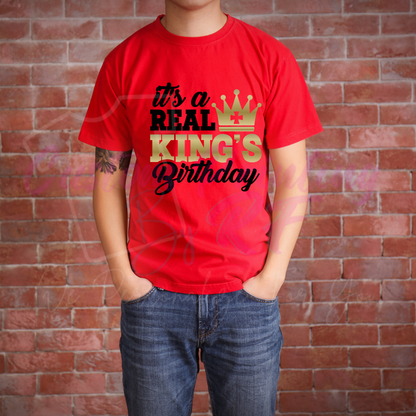 It’s a Real King 50th Birthday Shirt  Friends and Family Matching Birthday Crew T-Shirt