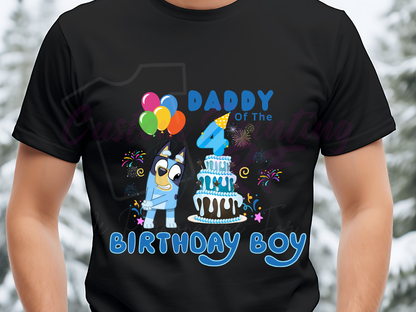 Bluey Custom Birthday Shirt, Family Matching Personalized Birthday Tee
