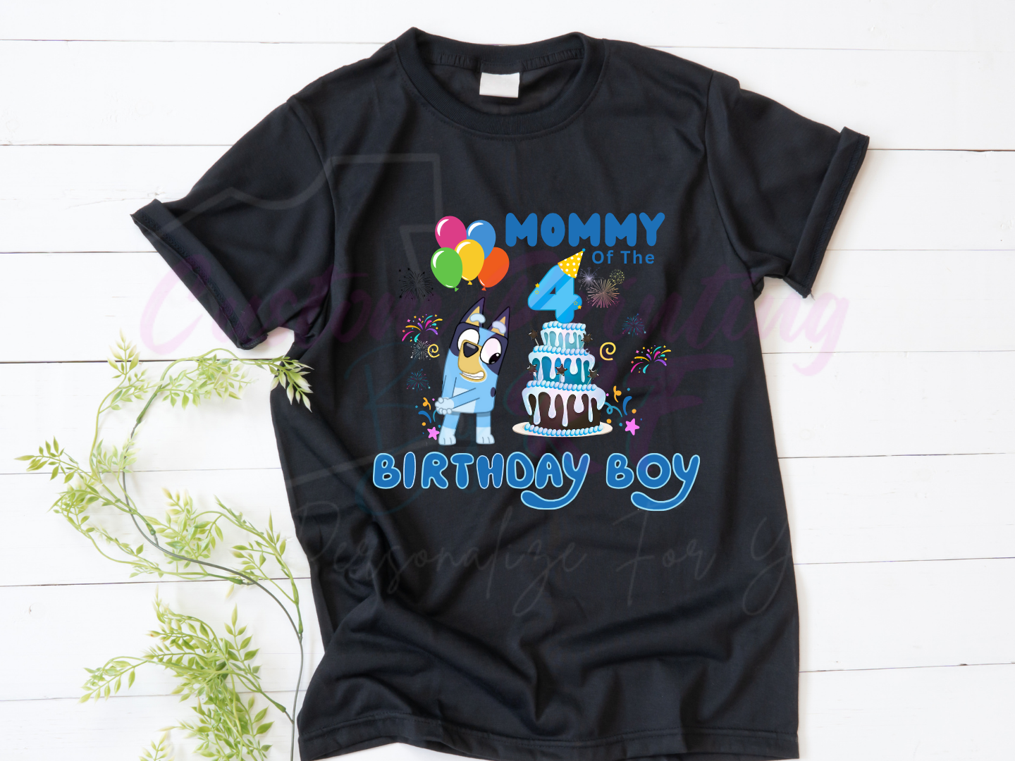 Bluey Custom Birthday Shirt, Family Matching Personalized Birthday Tee