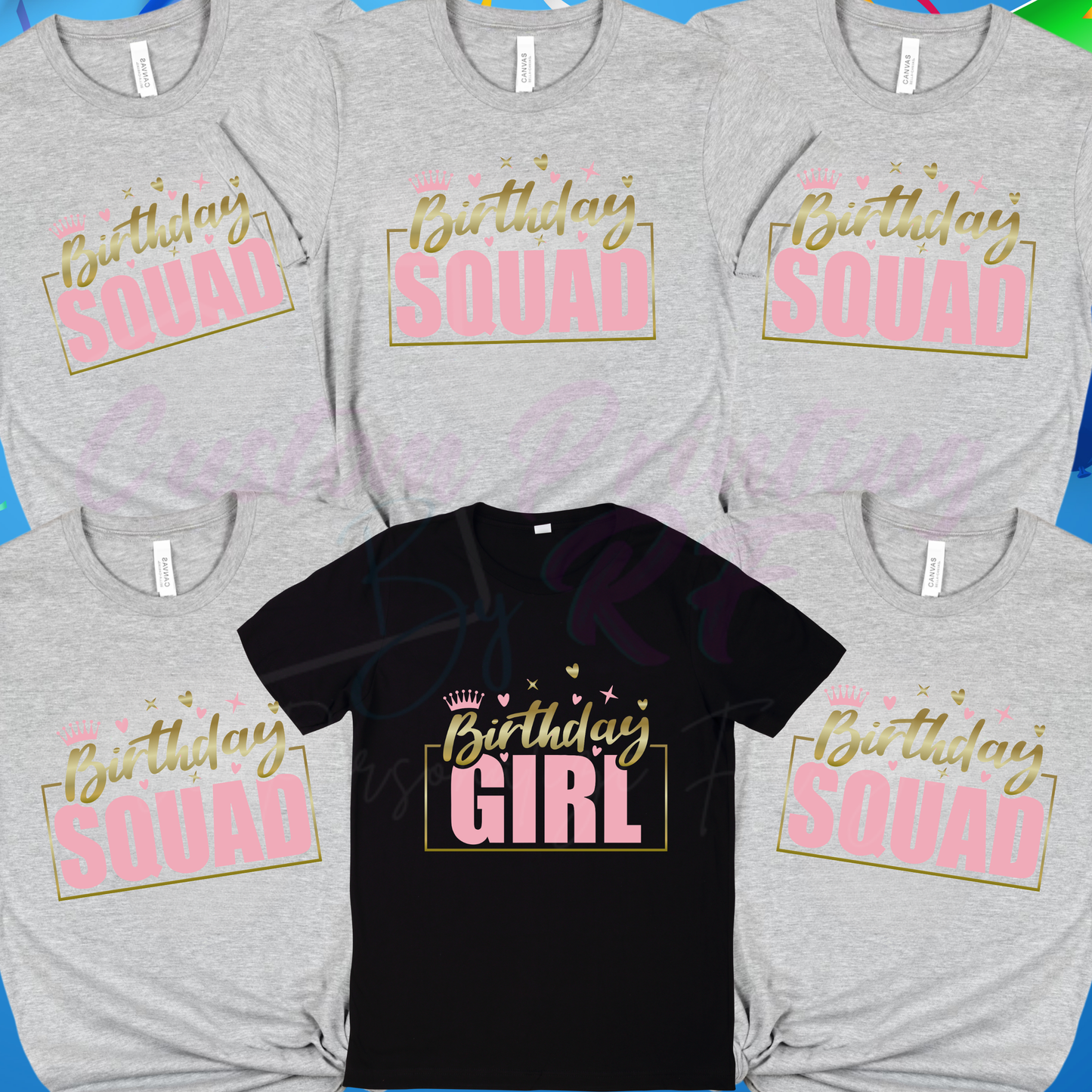 Girl Birthday Squad Custom Shirt, Personalized Birthday Girl Squad