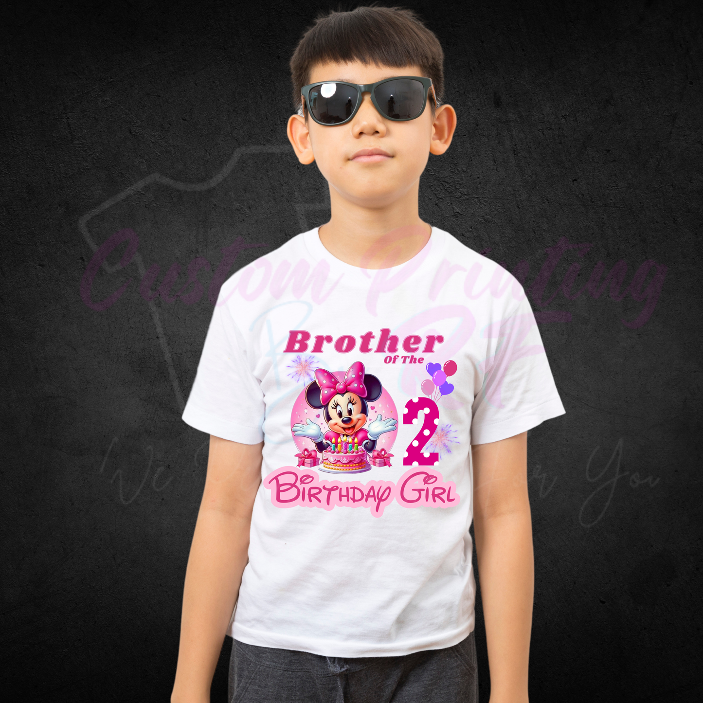Disney Minnie Mouse Birthday Shirt Girl, Family Matching T-Shirts