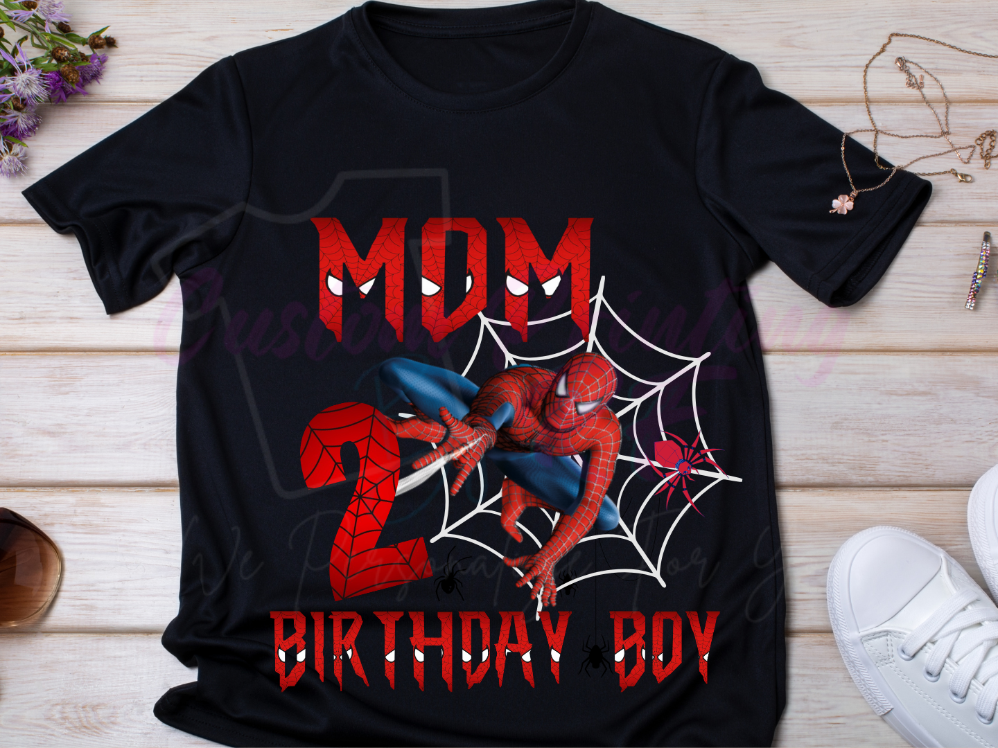 Spiderman Birthday Boy Shirt, Family Matching T-Shirts