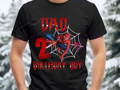 Spiderman Birthday Boy Shirt, Family Matching T-Shirts