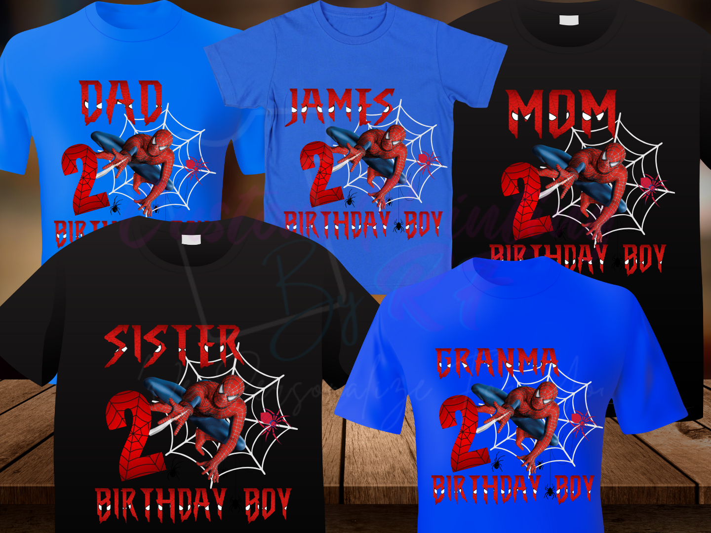 Spiderman Birthday Boy Shirt, Family Matching T-Shirts