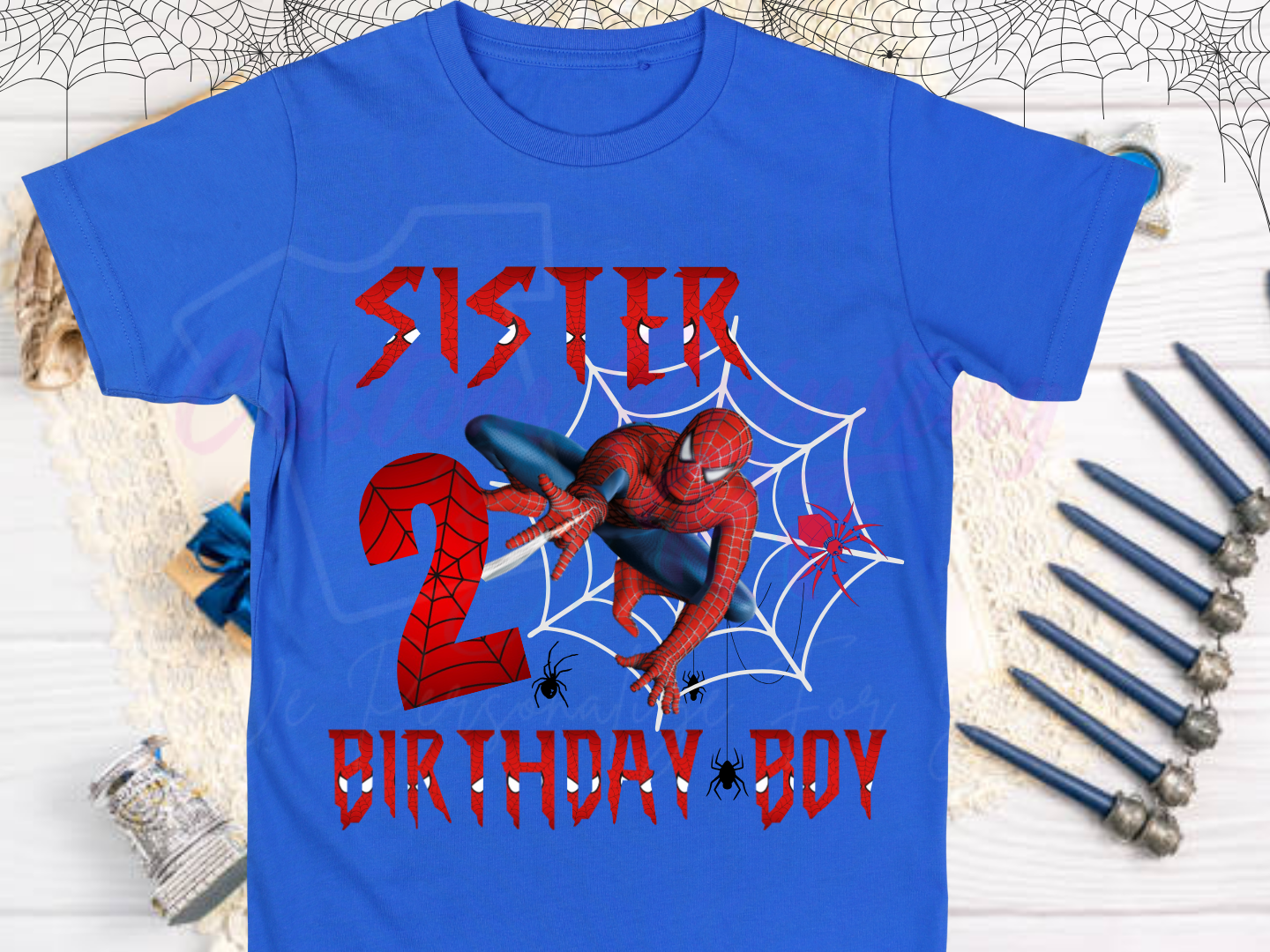 Spiderman Birthday Boy Shirt, Family Matching T-Shirts