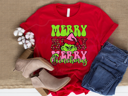 Christmas Grinch Face Family Matching Shirts, Personalized Family Matching Shirt
