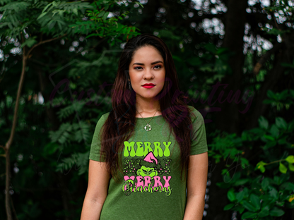 Christmas Grinch Face Family Matching Shirts, Personalized Family Matching Shirt