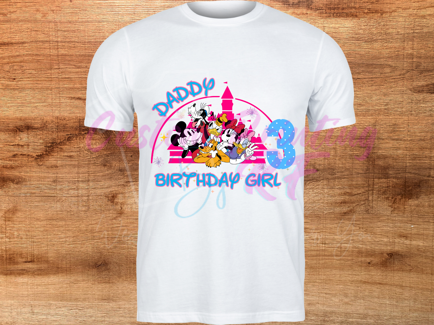 Disney All Characters Birthday Shirt Girl, Family Matching T-Shirts